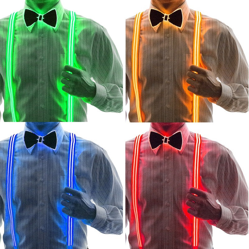 🔥35% OFF TODAY🔥 LED Suspenders Bow Tie