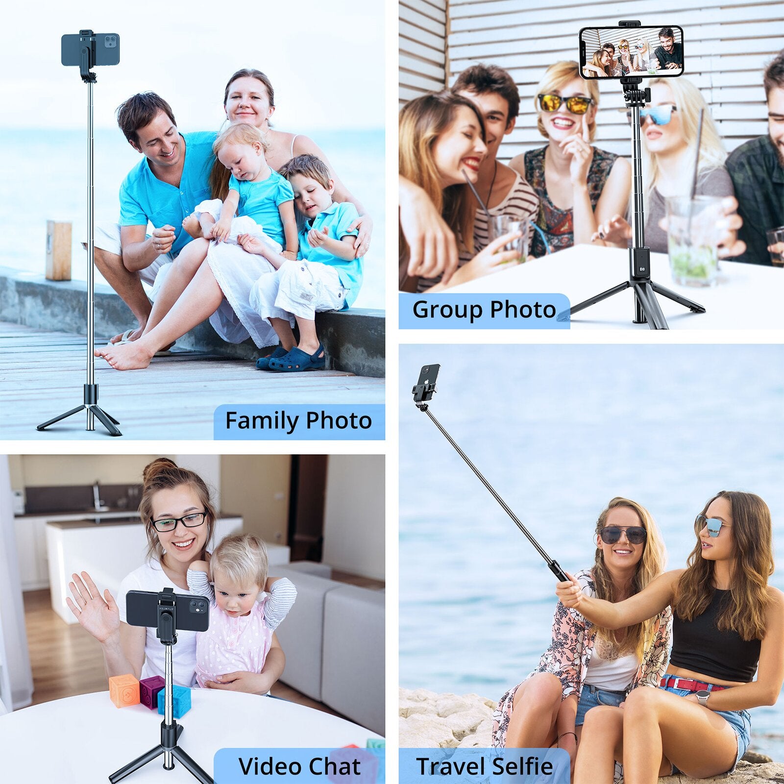 🎅(Christmas Sale - Buy 3 Save $10 & Free Shipping) 6 in 1 Wireless Bluetooth Selfie Stick 🔥