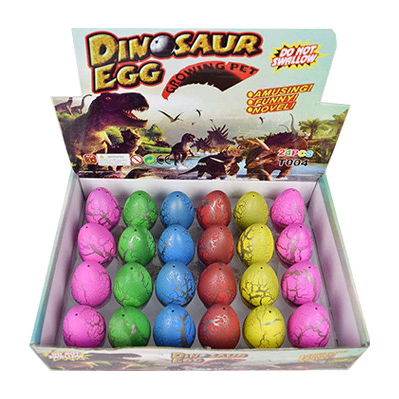 60 Pack Easter Hatching Dinosaur Eggs Toy Grow a Dinosaur Crack in Water 24 Pcs Multicolored Cracked(Big Size)