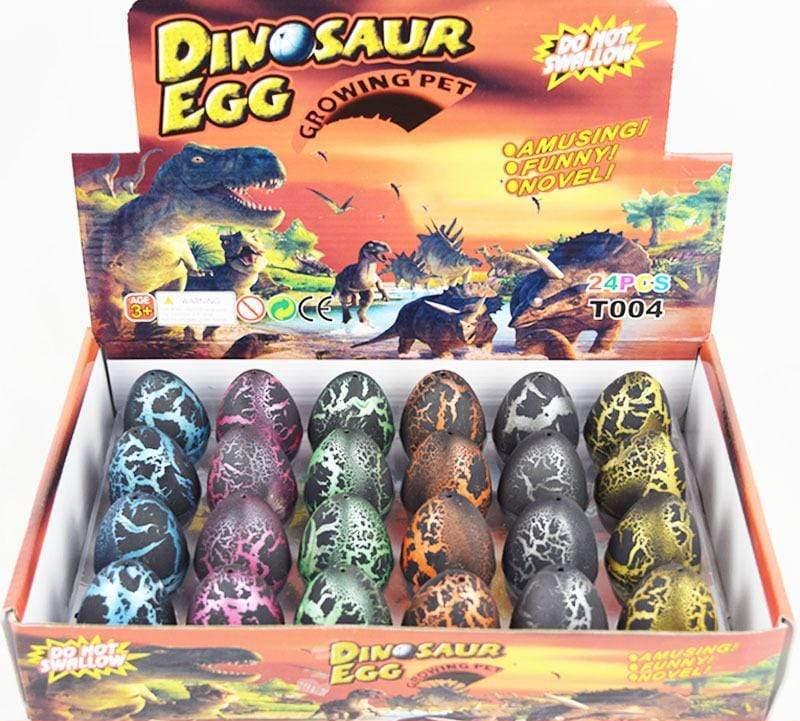 60 Pack Easter Hatching Dinosaur Eggs Toy Grow a Dinosaur Crack in Water 24 Pcs Black Cracked(Big Size)
