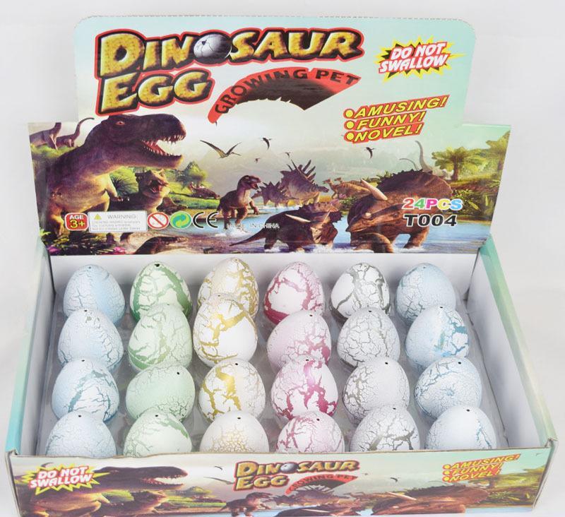 60 Pack Easter Hatching Dinosaur Eggs Toy Grow a Dinosaur Crack in Water 24 Pcs White Cracked(Big Size)