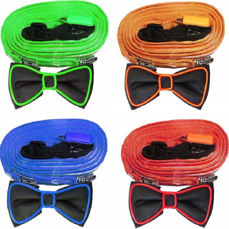 🔥35% OFF TODAY🔥 LED Suspenders Bow Tie