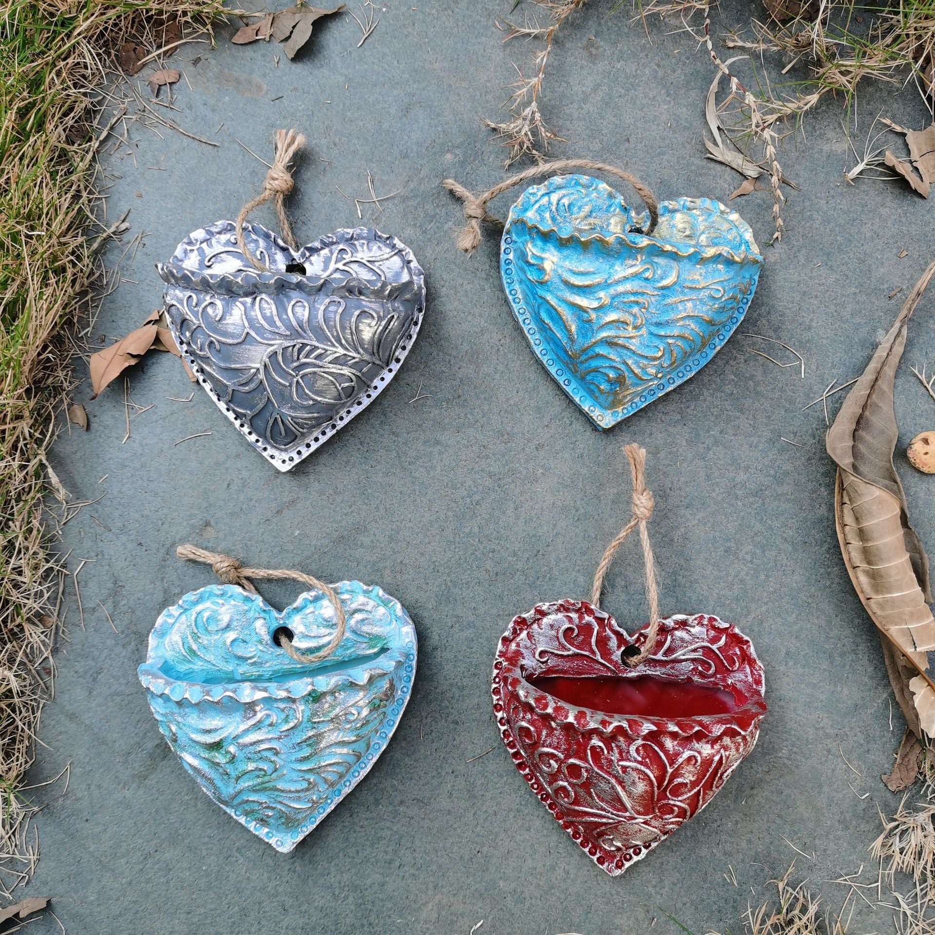 Planting Succulent Heart Pocket Planter
