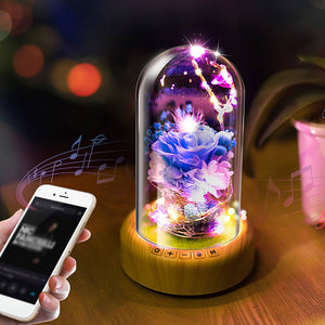 👩‍❤️‍👨Pre Valentine's Day Sale - Preserved Rose Flower LED Light With Bluetooth Speaker