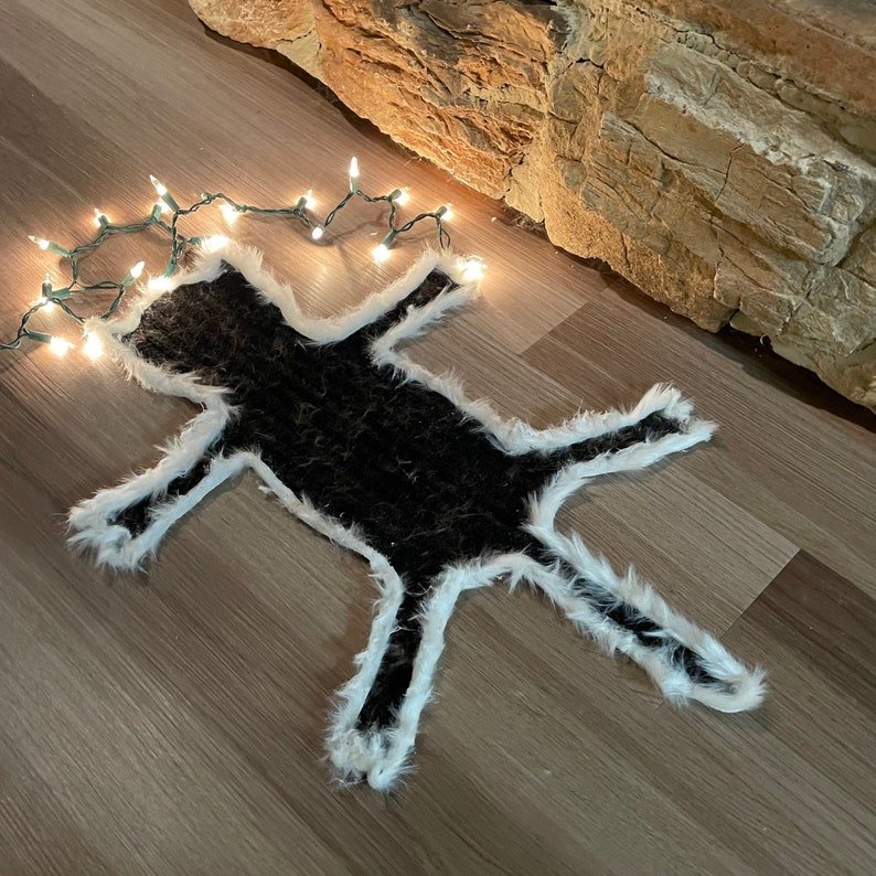 Light Up Fried Cat Rug Funny Christmas Lights Decoration