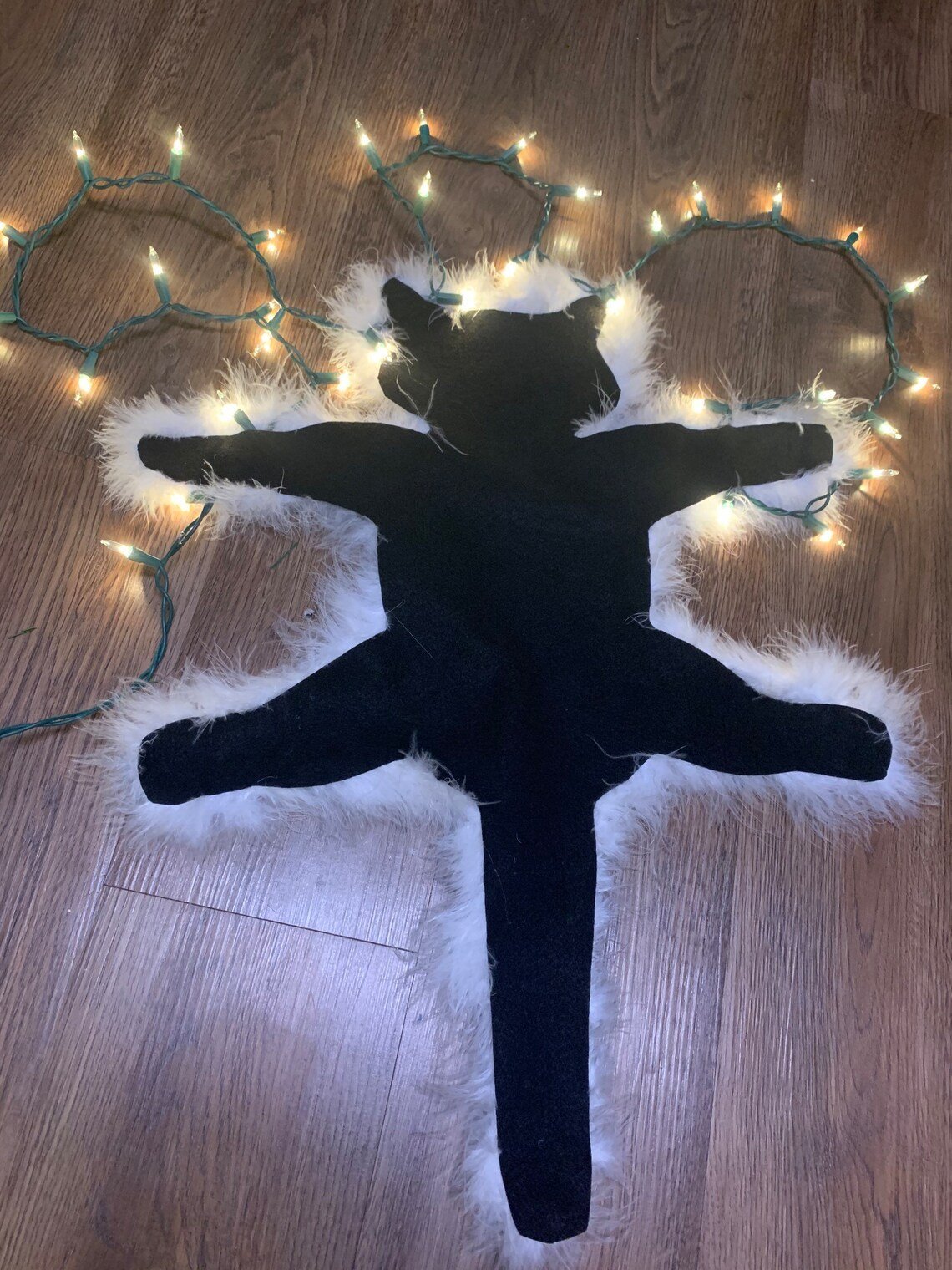 Light Up Fried Cat Rug Funny Christmas Lights Decoration