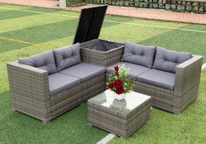 4 Pieces Rattan Wicker Patio Furniture