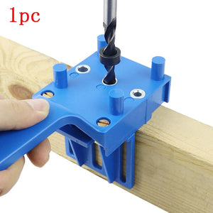 1-44pcs Wood Doweling Jig Handheld Pocket System 6/8/10mm Drill Bit